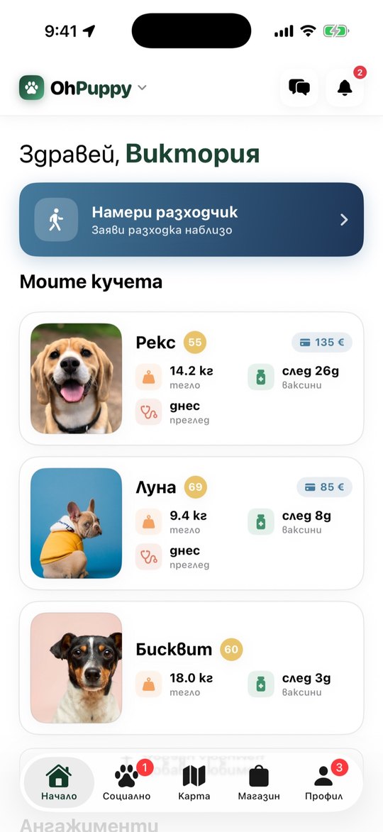 OhPuppy – моите кучета: тегло, ваксини, прегледи